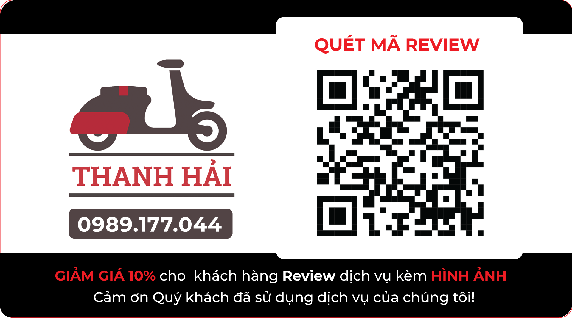 Ưu đãi khi Review cho Thanh Hải